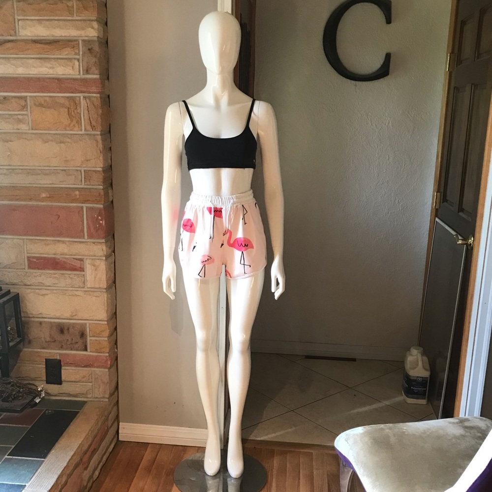 Flamingo Drawstring Shorts Size Small - image 1